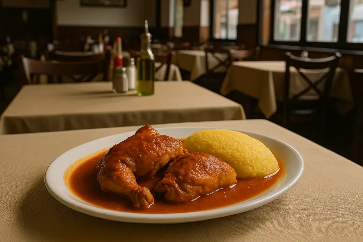 Frango com polenta: o prato que virou símbolo da cidade